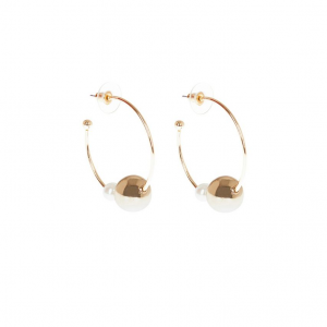 Coast - Gold 'Sienna' pearl hoop earrings