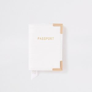 White passport holder