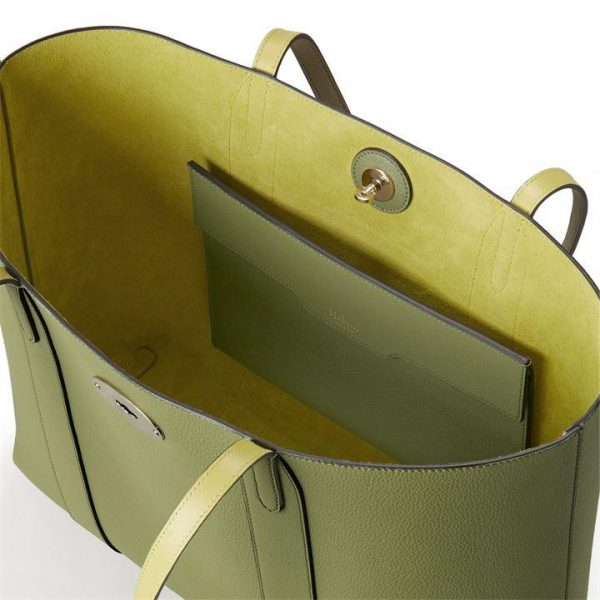 Khaki-Mulberry Bayswater Tote Handbag
