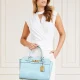 Light-Blue Raquel Croc-Print Handbag