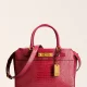 Red-Multi Raquel Croc-Print Handbag
