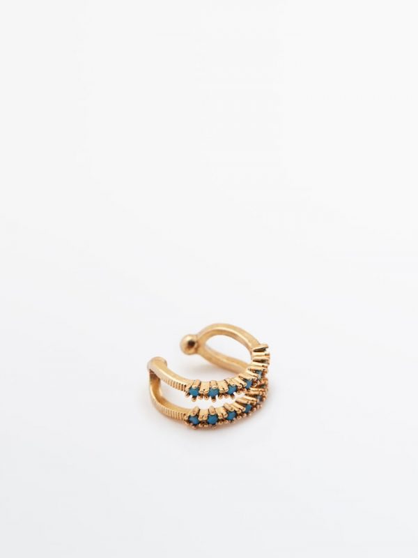 Gold-plated Cuff Earrings