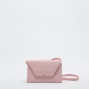 Pink Leather Crossbody Bag