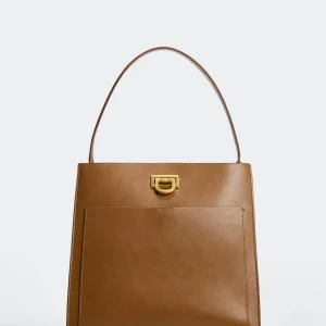 Brown Pocket Shopper Bag