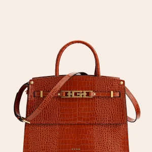 Beige Cristina Real-Leather Handbag