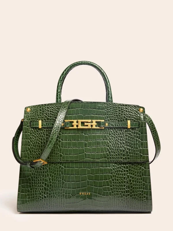 Green Cristina Real-Leather Handbag