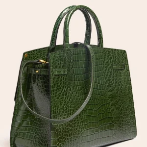 Green Cristina Real-Leather Handbag