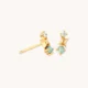 Gold Cosmic-Star Opal Stud Earrings