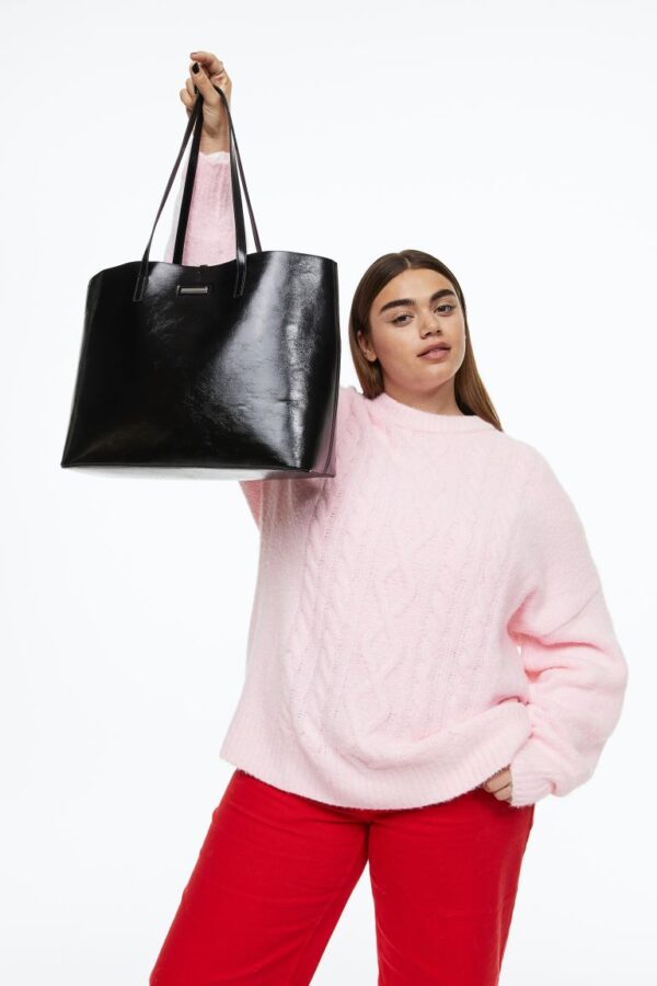 Black Shopper Handbag