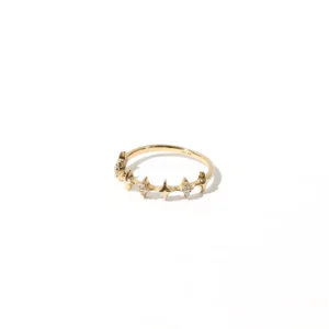 Cosmic Star Stacking Ring in Gold