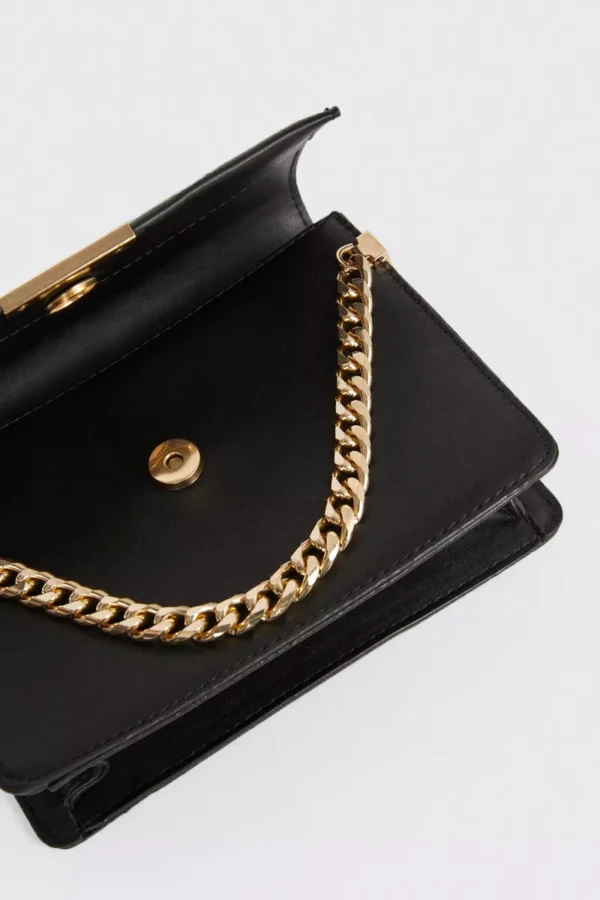 Black Darcy Chain Detail CrossBody Bag