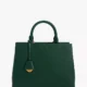 Dark-Green Classic Structured Handbag