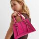 Pink Zip-front Crossbody Bag