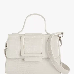 White Top-Handle Crossbody Bag