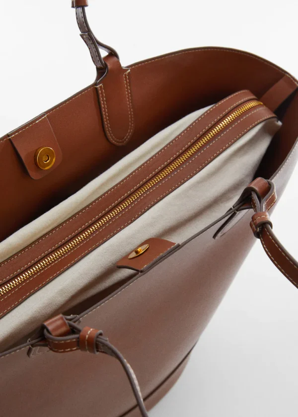 Leather-effect Shopper Bag