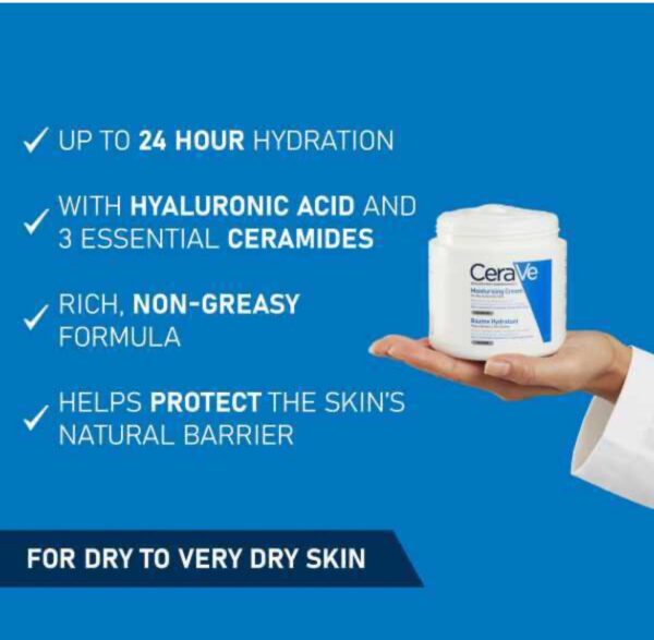 CeraVe Moisturising Cream Pot with Hyaluronic Acid & Ceramides 454g
